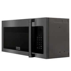 ZLINE Kitchen Package with 30 in. Black Stainless Steel Rangetop and 30 in. Over The Range Microwave with Traditional Handle (2KP-RTBOTRH30)