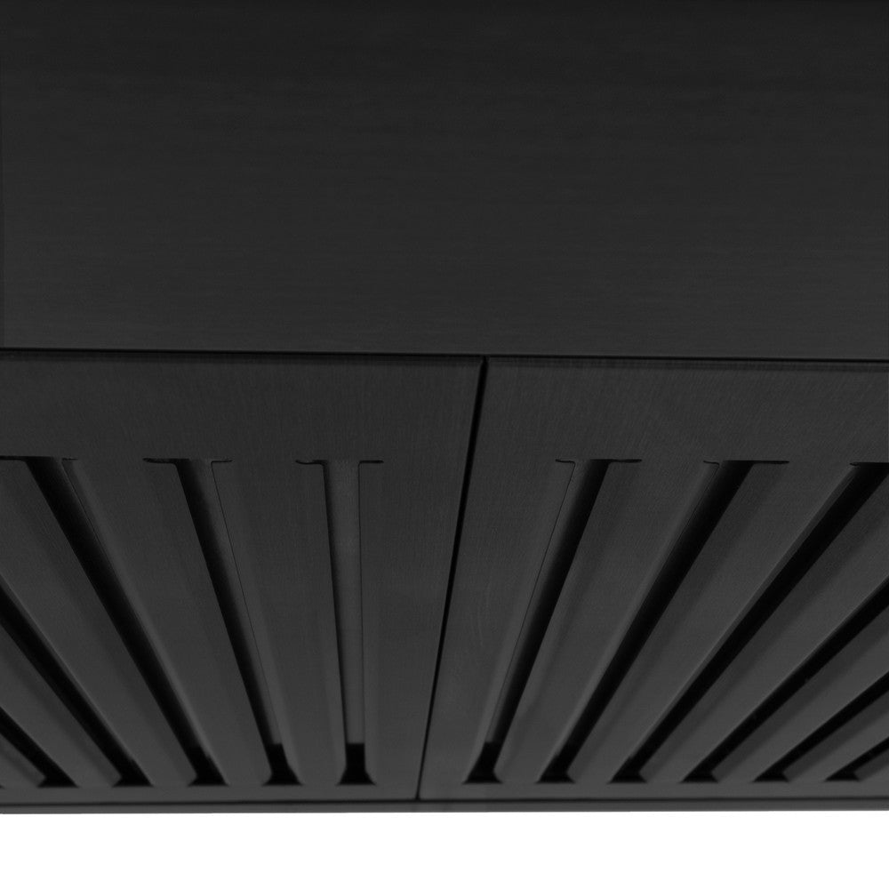 ZLINE Recirculating Wall Mount Range Hood with Charcoal Filters in Black Stainless Steel (BSKBN-CF-42)