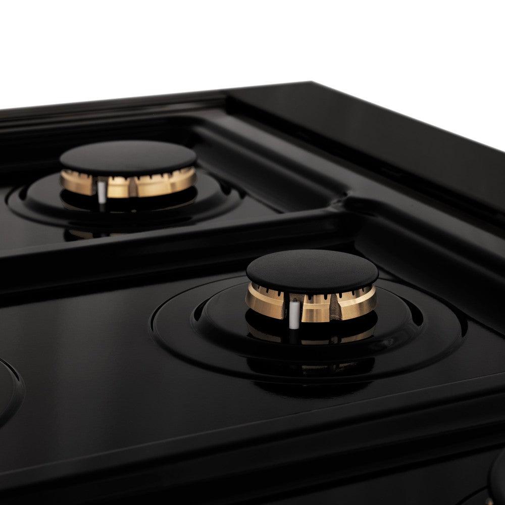 ZLINE 48 in. Legacy Gas Rangetop with 7 Burners and Porcelain Cooktop in Black Stainless Steel (RTB-48)