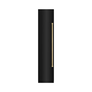 ZLINE Autograph Edition 18 in. 8.6 cu. ft. Left Hinge Column Freezer in Black Stainless Steel with Graphite Gray Interior and Champagne Bronze Accents (RCFVLZ-BS-18-CB)