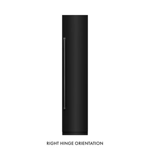 ZLINE 18 in. 8.6 cu. ft. Right Hinge Column Freezer in Black Stainless Steel with Graphite Gray Interior (RCFVR-BS-18)