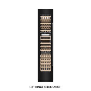 ZLINE 18 in. 9.0 cu. ft. Triple Zone 68 Bottle Left Hinge Column Wine Cooler in Black Stainless Steel (RCWVL-BS-18)