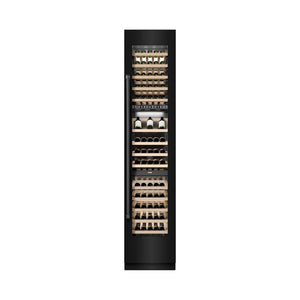 ZLINE 18 in. 9.0 cu. ft. Triple Zone 68 Bottle Right Hinge Column Wine Cooler in Black Stainless Steel (RCWVR-BS-18)