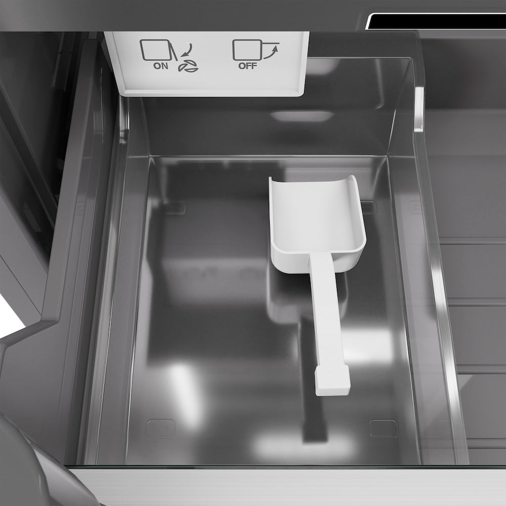 ZLINE 18 in. 8.6 cu. ft. Right Hinge Column Freezer in DuraSnow® Stainless Steel with Graphite Gray Interior (RCFVR-SN-18)