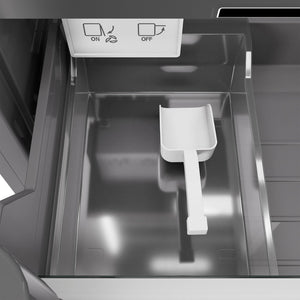 ZLINE Autograph Edition 24 in. 12.4 cu. ft. Column Freezer in DuraSnow® Stainless Steel with Graphite Gray Interior and Champagne Bronze Accents (RCFVZ-SN-24-CB)