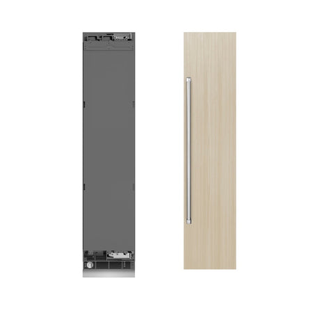 ZLINE 18 in. 8.6 cu. ft. Panel Ready Right Hinge Column Freezer with Graphite Gray Interior (RBCFVR-18)