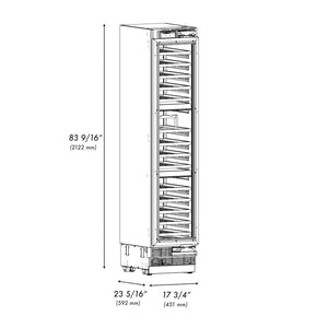 ZLINE 18 in. 9.0 cu. ft. Triple Zone 68 Bottle Panel Ready Left Hinge Column Wine Cooler (RBCWVL-18)