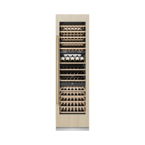 ZLINE Autograph Edition 24 in. 12.4 cu. ft. Triple Zone 100 Bottle Panel Ready Column Wine Cooler with Champagne Bronze Accents (RBCWVZ-24-CB)