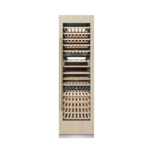 ZLINE Autograph Edition 24 in. 12.4 cu. ft. Triple Zone 100 Bottle Panel Ready Column Wine Cooler with Polished Gold Accents (RBCWVZ-24-G)