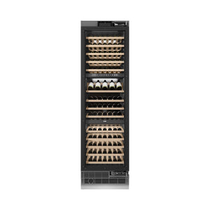 ZLINE Autograph Edition 24 in. 12.4 cu. ft. Triple Zone 100 Bottle Panel Ready Column Wine Cooler with Polished Gold Accents (RBCWVZ-24-G)