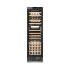 ZLINE Autograph Edition 24 in. 12.4 cu. ft. Triple Zone 100 Bottle Panel Ready Column Wine Cooler with Polished Gold Accents (RBCWVZ-24-G)
