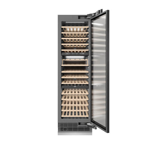 ZLINE Autograph Edition 24 in. 12.4 cu. ft. Triple Zone 100 Bottle Panel Ready Column Wine Cooler with Polished Gold Accents (RBCWVZ-24-G)