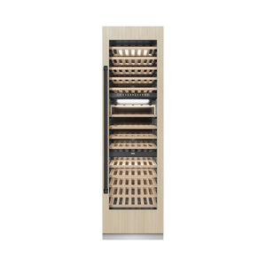 ZLINE Autograph Edition 24 in. 12.4 cu. ft. Triple Zone 100 Bottle Panel Ready Column Wine Cooler with Matte Black Accents (RBCWVZ-24-MB)