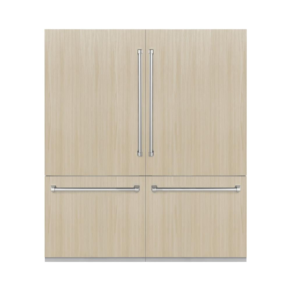 ZLINE 72 in. 39.6 cu. ft. Panel Ready French Door Built-In Bottom Freezer Refrigerator with Water Dispensers and Ice Makers (RBIT-72)