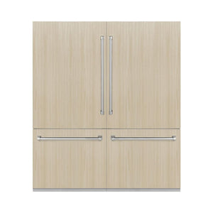 ZLINE 72 in. 39.6 cu. ft. Panel Ready French Door Built-In Bottom Freezer Refrigerator with Water Dispensers and Ice Makers (RBIT-72)