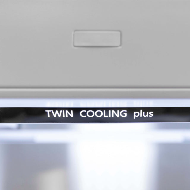 ZLINE 30 in. 16.1 cu. ft. Built-in 2-Door Bottom Freezer Refrigerator with Internal Water and Ice Dispenser in White Matte (RBIV-WM-30)