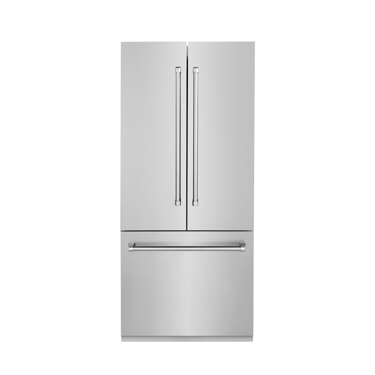 ZLINE 36 in. 19.6 cu. ft. Panel Ready French Door Built-In Bottom Freezer Refrigerator with Water Dispenser and Ice Maker (RBIV-36)