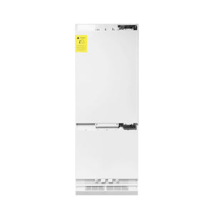 ZLINE 30 in. 16.1 cu. ft. Panel Ready Built-In Bottom Freezer Refrigerator with Water Dispenser and Ice Maker (RBIV-30)
