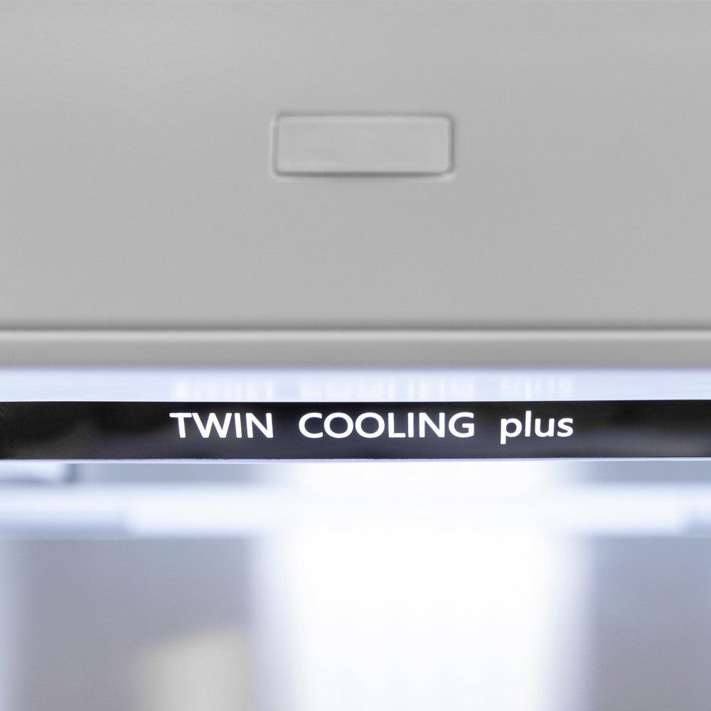 ZLINE 36 in. 19.6 cu. ft. Built-In 3-Door French Door Refrigerator with Internal Water and Ice Dispenser in Fingerprint Resistant Stainless Steel (RBIV-SN-36)