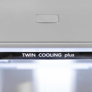 ZLINE 60 in. 32.2 cu. ft. French Door Built-In Bottom Freezer Refrigerator with Water Dispensers and Ice Makers in White Matte (RBIV-WM-60)