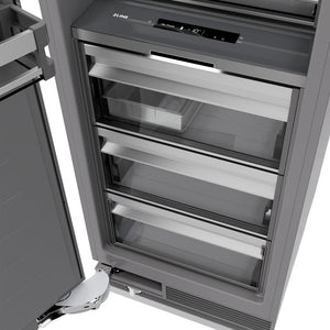 ZLINE 24 in. 12.4 cu. ft. Column Freezer in Stainless Steel with Graphite Gray Interior (RCFV-304-24)