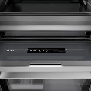 ZLINE 24 in. 12.4 cu. ft. Column Freezer in Stainless Steel with Graphite Gray Interior (RCFV-304-24)