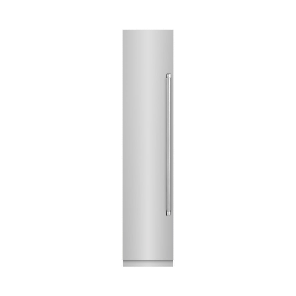 ZLINE 18 in. 8.6 cu. ft. Left Hinge Column Freezer in Stainless Steel with Graphite Gray Interior (RCFVL-304-18)