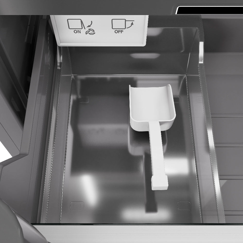 ZLINE Autograph Edition 24 in. 12.4 cu. ft. Column Freezer in Stainless Steel with Graphite Gray Interior and Polished Gold Accents (RCFVZ-304-24-G)