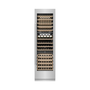 ZLINE 24 in. 12.4 cu. ft. Triple Zone 100 Bottle Column Wine Cooler in Stainless Steel (RCWV-304-24)