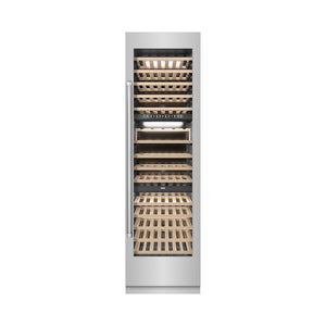 ZLINE 24 in. 12.4 cu. ft. Triple Zone 100 Bottle Column Wine Cooler in Stainless Steel (RCWV-304-24)