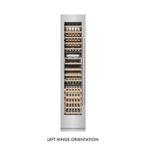 ZLINE 18 in. 9.0 cu. ft. Triple Zone 68 Bottle Left Hinge Column Wine Cooler in Stainless Steel (RCWVL-304-18)