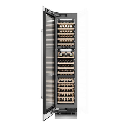 ZLINE 18 in. 9.0 cu. ft. Triple Zone 68 Bottle Left Hinge Column Wine Cooler in Stainless Steel (RCWVL-304-18)