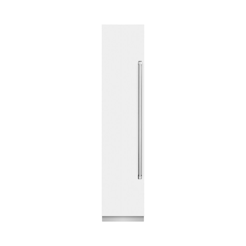 ZLINE 18 in. 8.6 cu. ft. Left Hinge Column Freezer in White Matte with Graphite Gray Interior (RCFVL-WM-18)