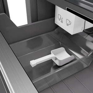 ZLINE Autograph Edition 24 in. 12.4 cu. ft. Column Freezer in White Matte with Graphite Gray Interior and Champagne Bronze Accents (RCFVZ-WM-24-CB)