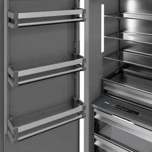 ZLINE 30 in. 16.7 cu. ft. Column Refrigerator in White Matte with Graphite Gray Interior (RCRV-WM-30)