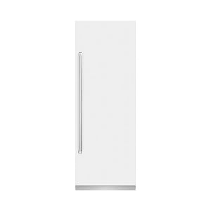 ZLINE 30 in. 16.7 cu. ft. Column Refrigerator in White Matte with Graphite Gray Interior (RCRV-WM-30)