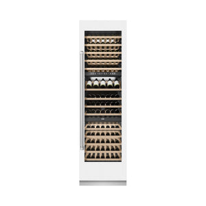 ZLINE 24 in. 12.4 cu. ft. Triple Zone 100 Bottle Column Wine Cooler in White Matte (RCWV-WM-24)
