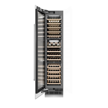 ZLINE 18 in. 9.0 cu. ft. Triple Zone 68 Bottle Left Hinge Column Wine Cooler in White Matte (RCWVL-WM-18)