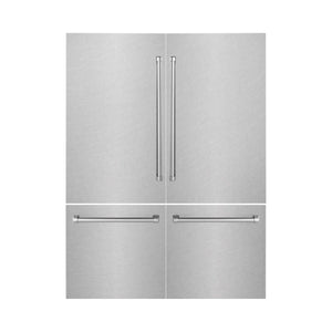 ZLINE 60 in. Refrigerator Panels and Handles in Fingerprint-Resistant Stainless Steel for Built-in Refrigerators (RPBIV-SN-60)