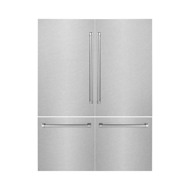 ZLINE 60 in. Refrigerator Panels and Handles in Fingerprint-Resistant Stainless Steel for Built-in Refrigerators (RPBIV-SN-60)
