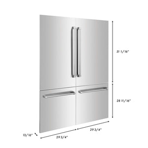 ZLINE 60 in. Refrigerator Panels and Handles in Stainless Steel for Built-in Refrigerators (RPBIV-304-60)