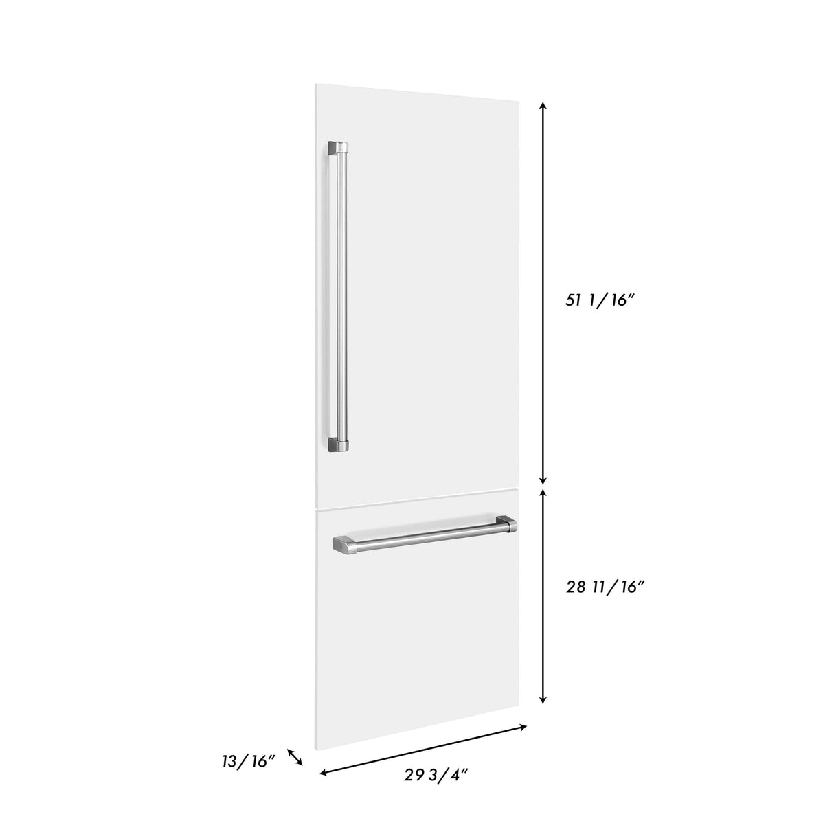 ZLINE 30 in. Refrigerator Panels and Handles in White Matte for Built-in Refrigerators (RPBIV-WM-30)