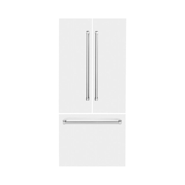 ZLINE 36 in. Refrigerator Panels and Handles in White Matte for Built-in Refrigerators (RPBIV-WM-36)