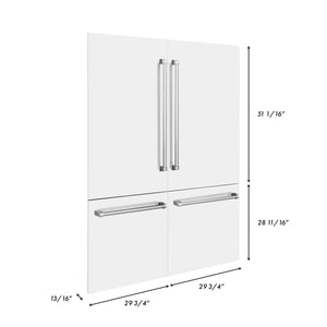 ZLINE 60 in. Refrigerator Panels and Handles in White Matte for Built-in Refrigerators (RPBIV-WM-60)