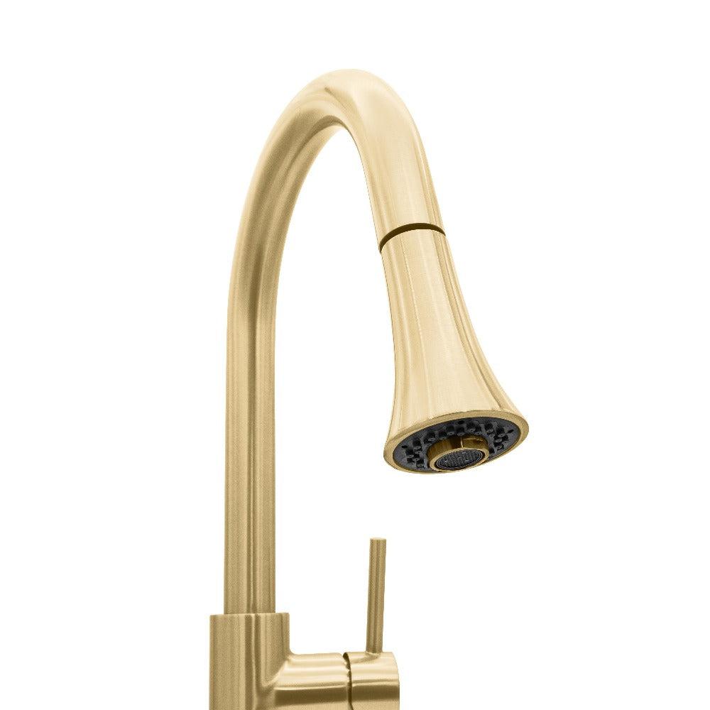 ZLINE Edison Pull Down Single Handle Kitchen Faucet in Champagne Bronze (EDS-KF-CB)
