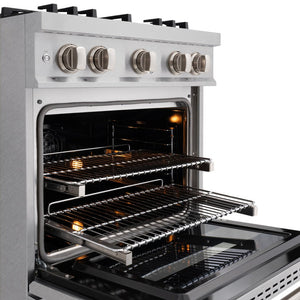ZLINE 30 in. 4.2 cu. ft. Classic Dual Fuel Range with 4 Burner Gas Cooktop and Electric Convection Oven in DuraSnow®  Stainless Steel (CDRS-30)