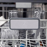 ZLINE 24 in. Monument Series 3rd Rack Top Touch Control Dishwasher with Fingerprint Resistant Stainless Steel Panel, 45dBa (DWMT-SN-24)