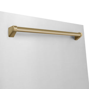 ZLINE Autograph Edition 30 in. Kitchen Package with Stainless Steel Dual Fuel Range and Range Hood with Champagne Bronze Accents (3AKP-RARHDWM30-CB)