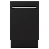 ZLINE 18 in. Tallac Series 3rd Rack Top Control Dishwasher with a Stainless Steel Tub with Black Matte Panel, 51dBa (DWV-BLM-18)