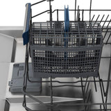 ZLINE Autograph Edition 18 in. Compact 3rd Rack Top Control Dishwasher in Black Stainless Steel with Polished Gold Accent Handle, 51dBa (DWVZ-BS-18-G)